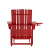 Flash Furniture Red Adirondack Chair with Ottoman and Cupholder LE-HMP-1045-110-RD-GG